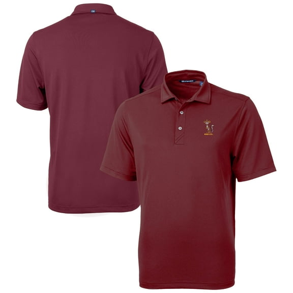 Men's Cutter & Buck  Maroon Minnesota Golden Gophers Vault DryTec Virtue Eco Pique Recycled Polo