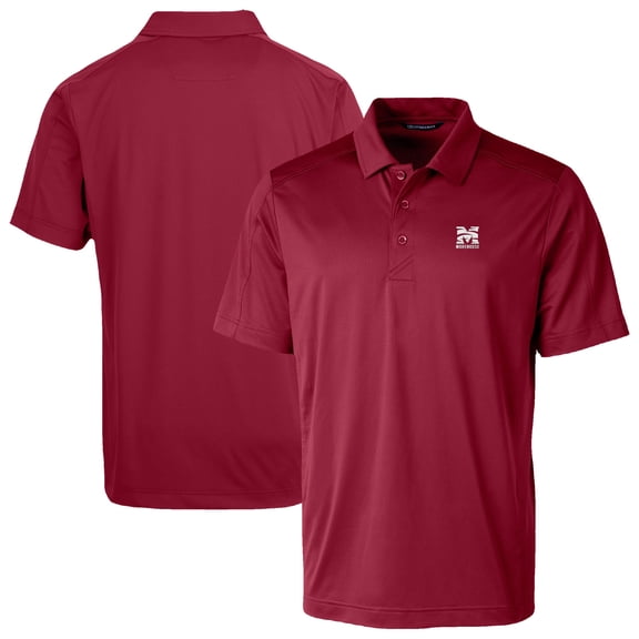 Men's Cutter & Buck Maroon Morehouse Maroon Tigers Prospect Eco Textured Stretch Recycled Polo