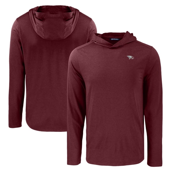 Men's Cutter & Buck Maroon North Carolina Central Eagles Coastline Epic Comfort Eco Recycled Long Sleeve Hoodie T-Shirt