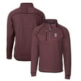 thumbnail image 1 of Men's Cutter & Buck Maroon Southern Illinois Salukis Mainsail Sweater-Knit Half-Zip Pullover Jacket, 1 of 3