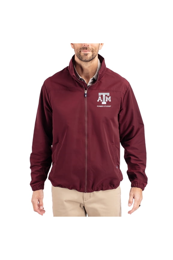 Men's Cutter & Buck Maroon Texas A&M Aggies Charter Eco Recycled Full-Zip Jacket
