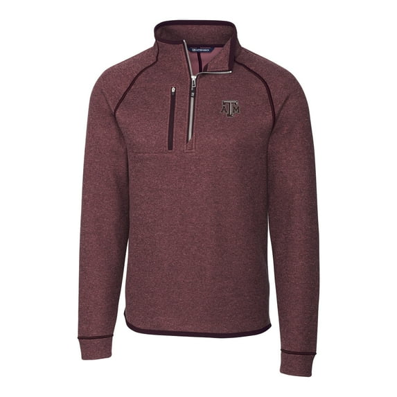 Men's Cutter & Buck Maroon Texas A&M Aggies Mainsail Half-Zip Pullover Jacket