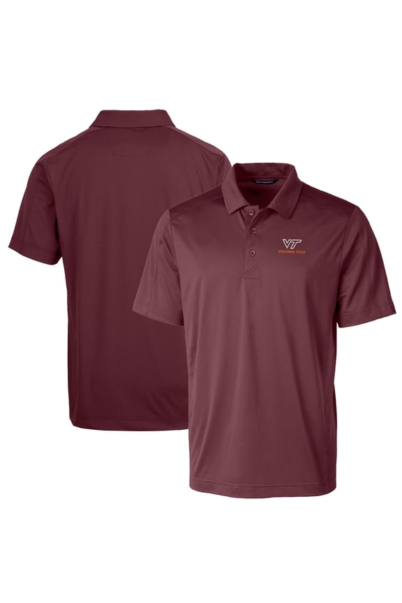 Men's Cutter & Buck Maroon Virginia Tech Hokies Big & Tall Prospect Textured Stretch Polo
