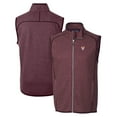 thumbnail image 1 of Men's Cutter & Buck Maroon Virginia Tech Hokies Mainsail Sweater-Knit Full-Zip Vest, 1 of 3