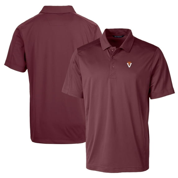Men's Cutter & Buck Maroon Virginia Tech Hokies Team Logo Big & Tall Prospect Textured Stretch Polo