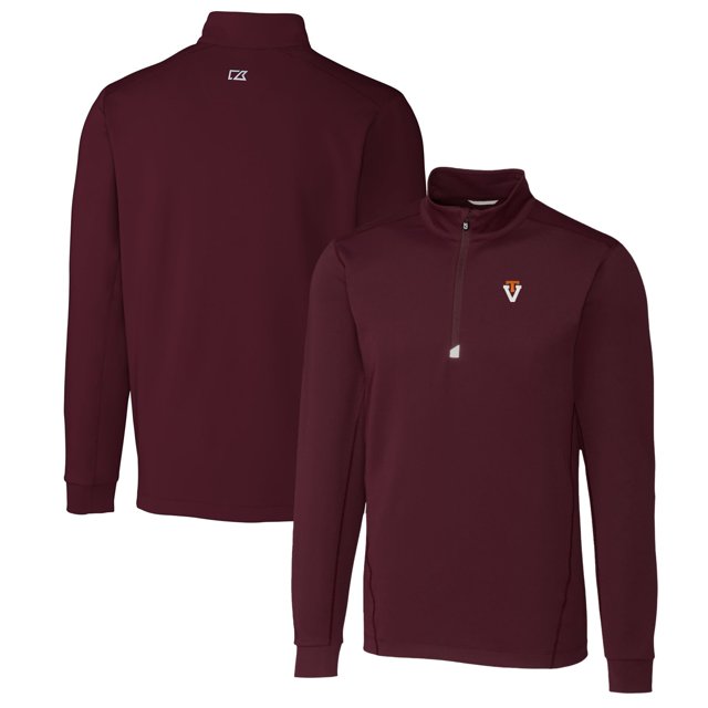 Men's Cutter & Buck Maroon Virginia Tech Hokies Traverse Stretch