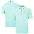 thumbnail image 1 of Men's Cutter & Buck Mint Miami Dolphins Virtue Eco Pique Botanical Print Recycled Polo, 1 of 3