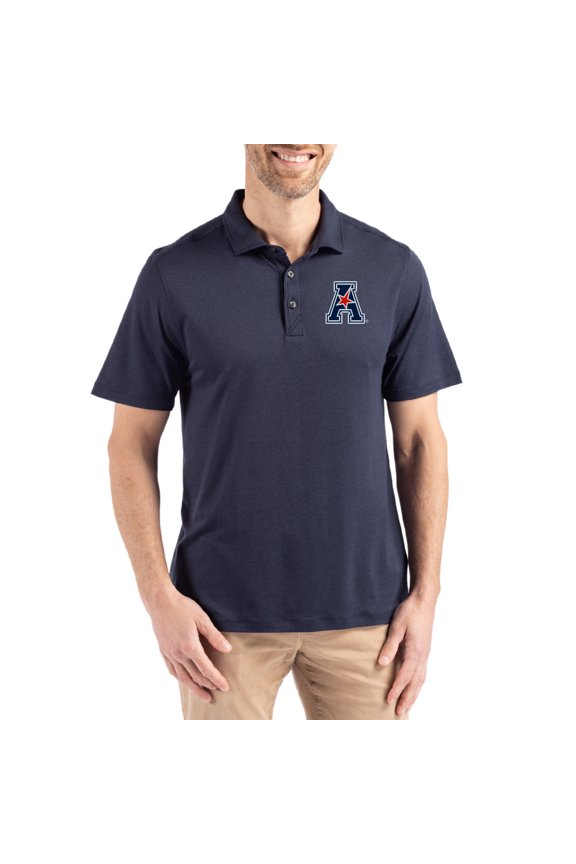 Men's Cutter & Buck Navy American Conference Coastline Double-Peached Eco Recycled Polo