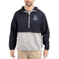 thumbnail image 1 of Men's Cutter & Buck Navy Arizona Wildcats Charter Eco Recycled Half-Zip Anorak Jacket, 1 of 2