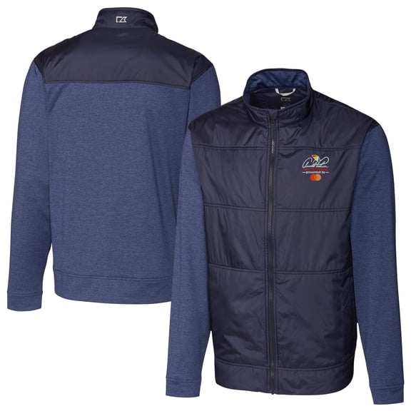 Men's Cutter & Buck Navy Arnold Palmer Invitational Big & Tall Stealth Full-Zip Jacket