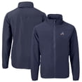 thumbnail image 1 of Men's Cutter & Buck  Navy Atlanta Braves Americana Logo Charter Eco Knit Recycled Full-Zip Jacket, 1 of 3