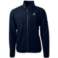 thumbnail image 1 of Men's Cutter & Buck Navy Atlanta Braves Big & Tall Cascade Eco Sherpa Fleece Full-Zip Jacket, 1 of 1
