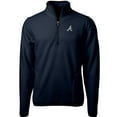 thumbnail image 1 of Men's Cutter & Buck Navy Atlanta Braves Cascade Eco Sherpa Fleece Quarter-Zip Pullover Jacket, 1 of 1
