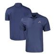 thumbnail image 1 of Men's Cutter & Buck  Navy Atlanta Braves Stars & Stripes Pike Eco Tonal Geo Print Stretch Recycled Polo, 1 of 3