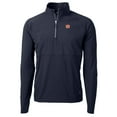 thumbnail image 1 of Men's Cutter & Buck Navy Auburn Tigers Adapt Eco Knit Hybrid Recycled Quarter-Zip Pullover Top, 1 of 1