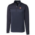 thumbnail image 1 of Men's Cutter & Buck Navy Auburn Tigers Big & Tall Traverse Stripe Half-Zip Pullover Jacket, 1 of 1