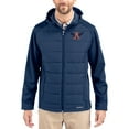 thumbnail image 1 of Men's Cutter & Buck Navy Auburn Tigers Evoke Hybrid Eco Softshell Recycled Full Zip Hooded Jacket, 1 of 2