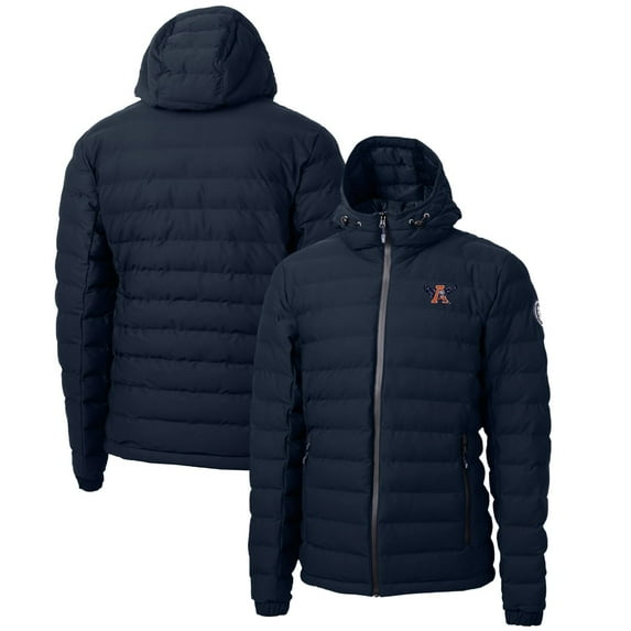 Men's Cutter & Buck Navy Auburn Tigers Mission Ridge Repreve Eco Insulated Puffer Full-Zip Jacket