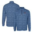thumbnail image 1 of Men's Cutter & Buck Navy Auburn Tigers Vault Traverse Camo Print Stretch Quarter-Zip Pullover Top, 1 of 3