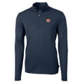 thumbnail image 1 of Men's Cutter & Buck Navy Auburn Tigers Virtue Eco Pique Recycled Quarter-Zip Jacket, 1 of 1