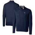 thumbnail image 1 of Men's Cutter & Buck Navy Binghamton Rumble Ponies Lakemont Tri-Blend Quarter-Zip Pullover Sweater, 1 of 3