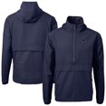 thumbnail image 1 of Men's Cutter & Buck Navy Boston Red Sox Charter Eco Recycled Anorak Half-Zip Hoodie Jacket, 1 of 3