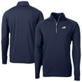 thumbnail image 1 of Men's Cutter & Buck Navy Buffalo Bills Big & Tall Adapt Eco DryTec Raglan Quarter-Zip Jacket, 1 of 3