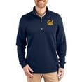 thumbnail image 1 of Men's-Cutter & Buck  Navy Cal Bears DryTec Traverse Stretch Eco Tri-Blend Quarter-Zip Pullover, 1 of 2