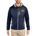 thumbnail image 1 of Men's-Cutter & Buck  Navy Cal Bears Rainier Eco Hybrid PrimaLoft Raglan Full-Zip Jacket, 1 of 2
