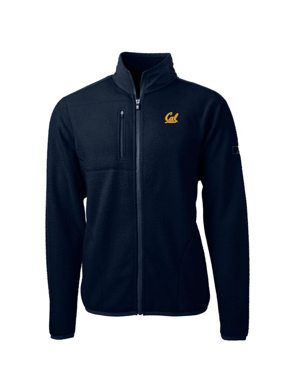 Men's Cutter & Buck Navy Cal Bears Team Logo Cascade Eco Sherpa Fleece Full-Zip Jacket