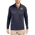 thumbnail image 1 of Men's-Cutter & Buck  Navy Cal Bears Traverse Stretch Eco Stripe DryTec Tri-Blend Quarter-Zip Pullover, 1 of 2