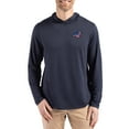 thumbnail image 1 of Men's Cutter & Buck Navy Carolina Panthers Americana Coastline Epic Comfort Eco Recycled Long Sleeve Hoodie T-Shirt, 1 of 2
