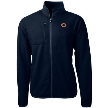 Men's Cutter & Buck Navy Chicago Bears Big & Tall Cascade Eco Sherpa Fleece Full-Zip Jacket