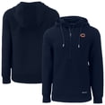 thumbnail image 1 of Men's Cutter & Buck Navy Chicago Bears Roam Eco Recycled Half-Zip Hoodie, 1 of 3