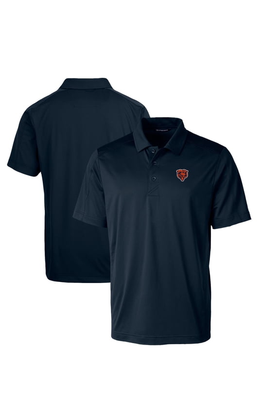 Men's Cutter & Buck Navy Chicago Bears Throwback Logo Big & Tall Prospect Textured Stretch Polo