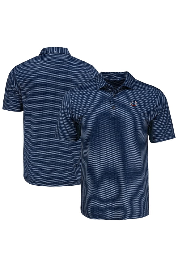 Men's Cutter & Buck Navy Cincinnati Reds Pike Eco Shadow Check Print