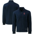 thumbnail image 1 of Men's Cutter & Buck  Navy Cleveland Guardians Roam Eco Recycled Full-Zip Jacket, 1 of 3