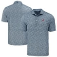 thumbnail image 1 of Men's Cutter & Buck Navy Cleveland Indians Cooperstown Collection Pike Eco Flora Print Recycled Polo, 1 of 3