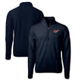 thumbnail image 1 of Men's Cutter & Buck Navy Dayton Flyers Big & Tall Cascade Eco Sherpa Fleece Quarter-Zip Jacket, 1 of 3