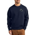 thumbnail image 1 of Men's Cutter & Buck Navy Denver Broncos Helmet Roam Recycled Raglan Pullover Sweatshirt, 1 of 2