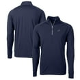 thumbnail image 1 of Men's Cutter & Buck Navy Detroit Lions Big & Tall Adapt Eco Knit Stretch Recycled Quarter-Zip Pullover Top, 1 of 3