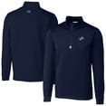 thumbnail image 1 of Men's Cutter & Buck Navy Detroit Lions Big & Tall Traverse Stretch Quarter-Zip Top, 1 of 3