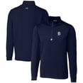 thumbnail image 1 of Men's Cutter & Buck  Navy Detroit Tigers Traverse Stretch Quarter-Zip Pullover Top, 1 of 3