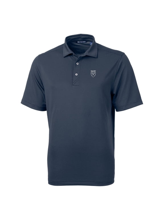 Men's Cutter & Buck Navy Emory Eagles Big & Tall Virtue Eco Pique Recycled Polo