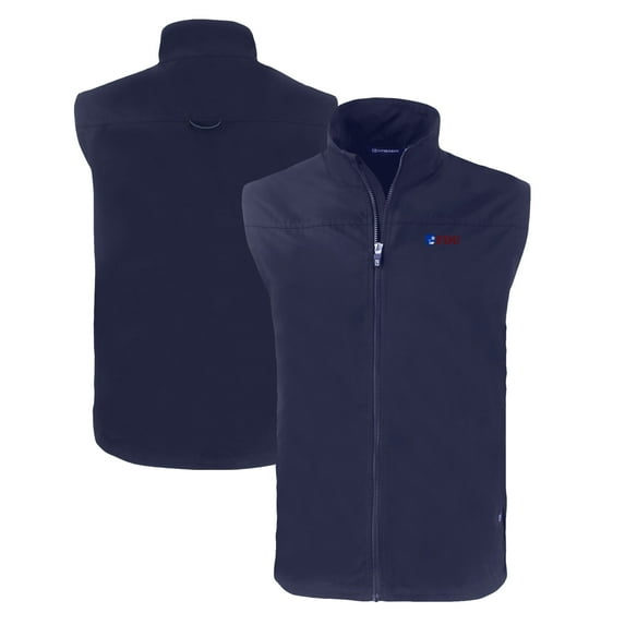 Men's Cutter & Buck Navy Fairleigh Dickinson Knights Charter Eco Recycled Full-Zip Vest