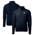 thumbnail image 1 of Men's Cutter & Buck Navy Frisco RoughRiders Big & Tall Cascade Eco Sherpa Fleece Quarter-Zip Pullover Jacket, 1 of 3
