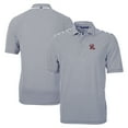 thumbnail image 1 of Men's Cutter & Buck Navy Frisco RoughRiders Big & Tall Virtue Eco Pique Stripe Recycled DryTec Polo, 1 of 3