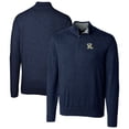 thumbnail image 1 of Men's Cutter & Buck Navy Frisco RoughRiders Lakemont Tri-Blend Quarter-Zip Pullover Sweater, 1 of 3