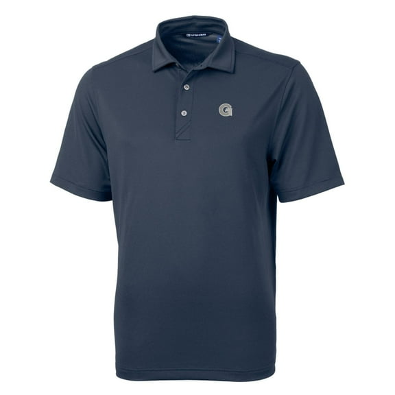 Men's Cutter & Buck Navy Georgetown Hoyas Big & Tall Virtue Eco Pique Recycled Polo