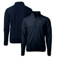thumbnail image 1 of Men's Cutter & Buck Navy Georgetown Hoyas Vault Cascade Eco Sherpa Fleece Big & Tall Quarter-Zip Top, 1 of 3